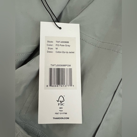 Thakoon Jacket, Pale Gray color Size Medium NWT TECHNICAL WINDBREAKER - Picture 7 of 10